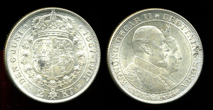 Швеция 2 кроны 1907