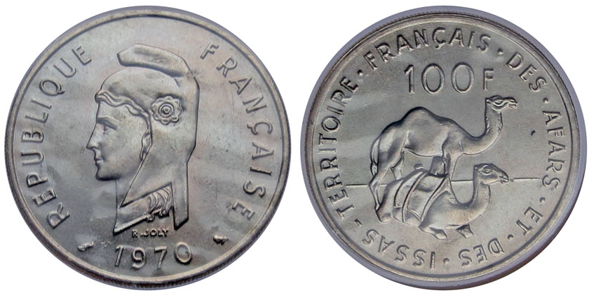 Афар и Исса 100 франков 1970