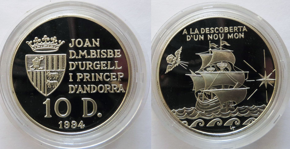 Андорра 10 динер 1994